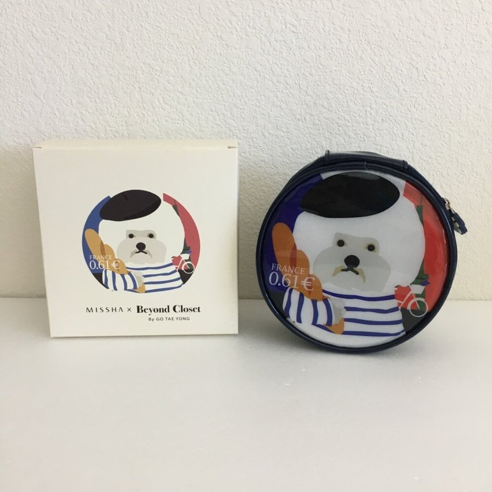 K-Beauty 5.5" NEW! Missha x Beyond Closet Cosmetic Bag Zip Around Closure